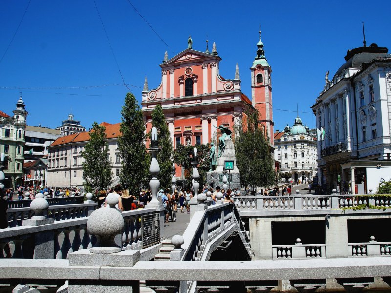 Ljubljana Old Town in Slovenia