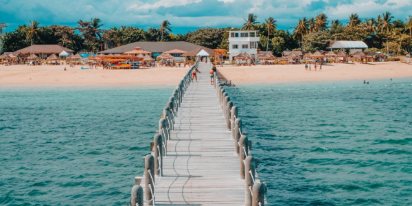 A beach paradise at Lakawon Island Resort in Cadiz City, Philippines.