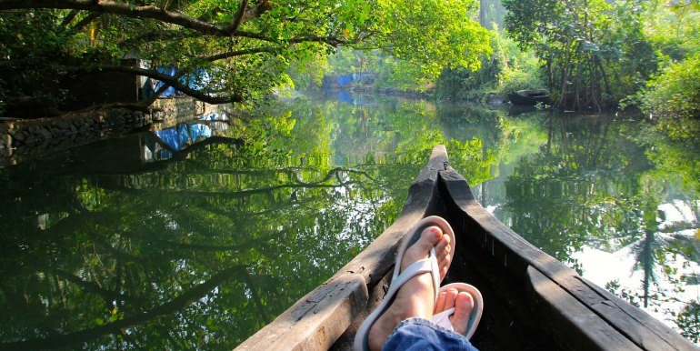 Relaxing river cruise in the Amazon