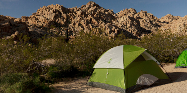 Camping in Joshua Tree National Park.