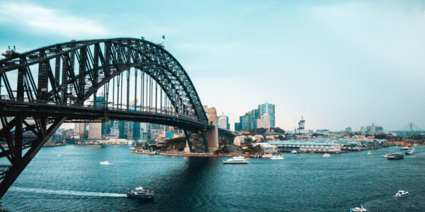 Sydney Harbor Bridge in Sydney, Australia.