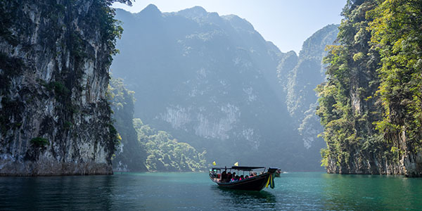 Khao Sok National Park boat tour in Thailand.