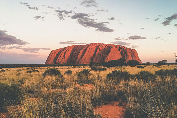 Uluru-Kata Tjuta National Park in Australia is most known for its rock forms.