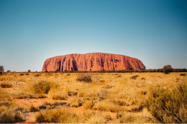 Uluru-Kata Tjuta National Park in Australia is most known for its rock forms.