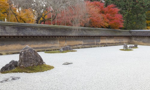 Zen Rock Garden in Japan