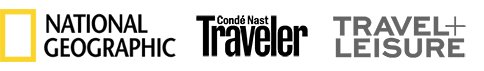 National Geographic, Condé Nast Traveler, Travel + Leisure